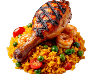 pngtree-savor-the-flavor-grilled-chicken-drumstick-on-spicy-jollof-rice-png-image_14011463